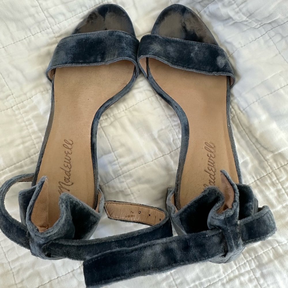 Madewell Women's Velvet Sandals - Blue